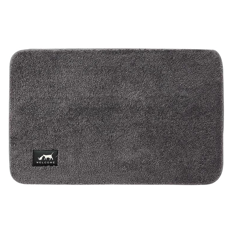 Transfronterizo de color sólido pastel de lana baja de terciopelo estera del piso del hogar puerta del dormitorio baño estera antideslizante alfombra absorbente alfombra del piso