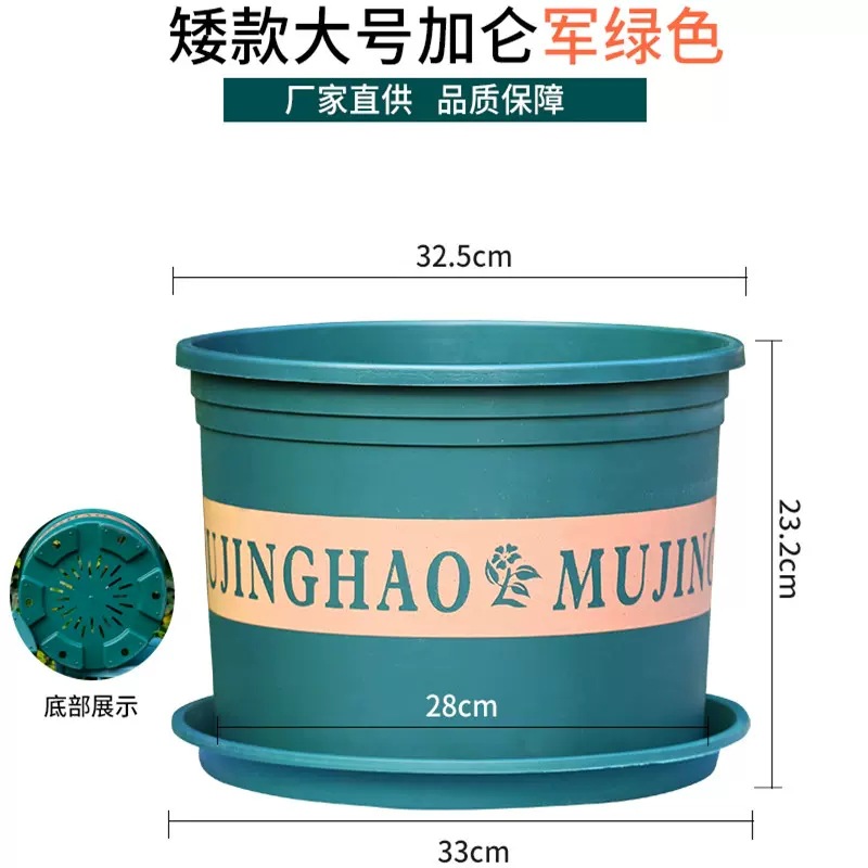 Short 6 Gallon Green