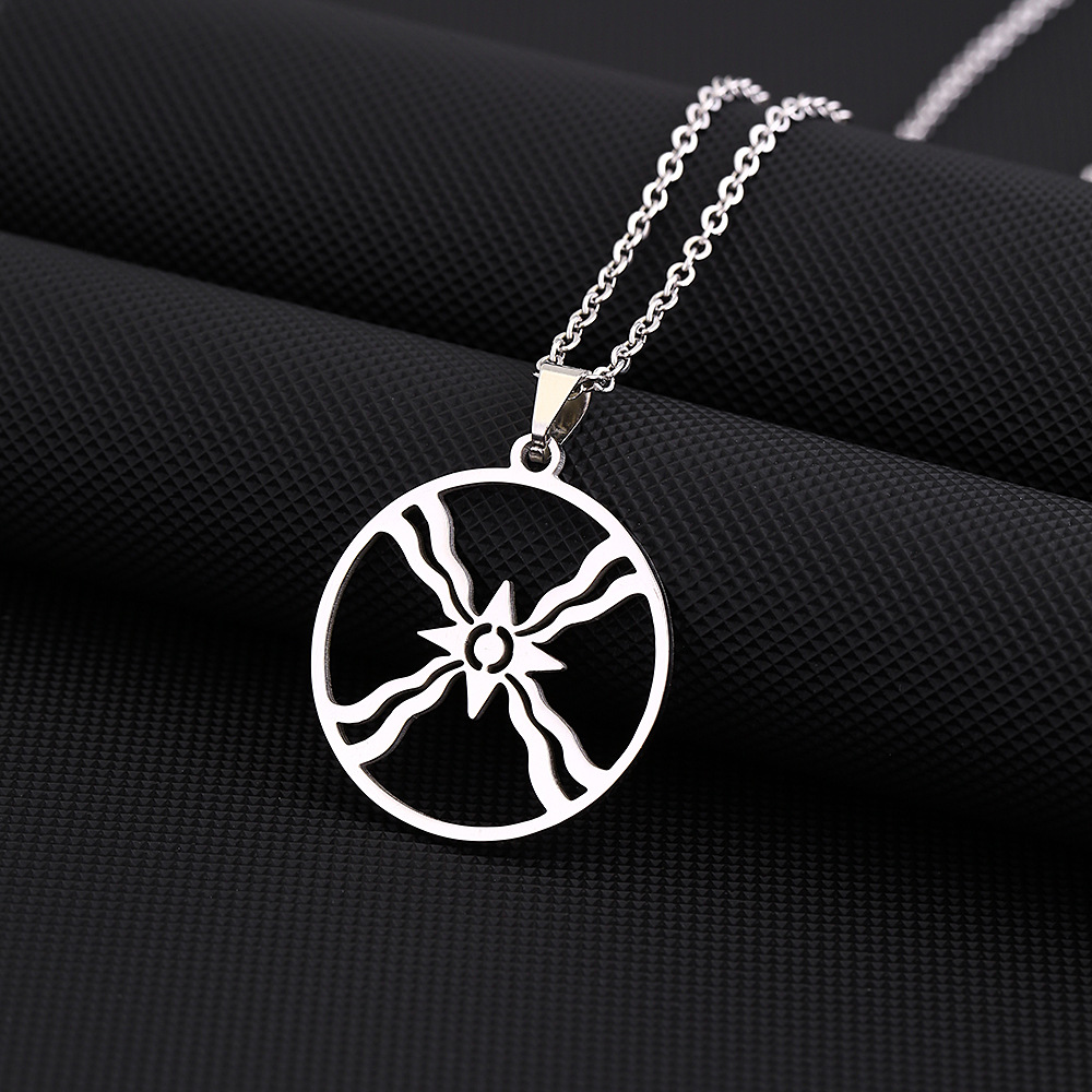 Ethnic Style Symbol Titanium Steel Plating Pendant Necklace_colorza_5