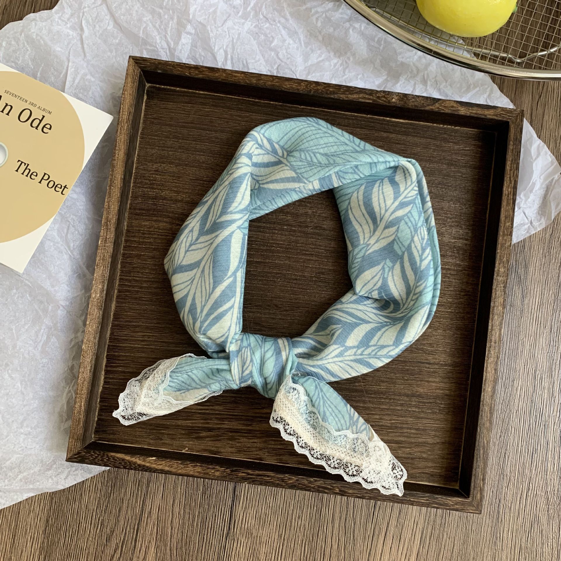 Buñuelo de seda cuello pequeño buñuelo cuadrado primavera y verano nueva moda decoración buñuelo de cuello paquete buñuelo de cabeza buñuelo de verano buñuelo de cabello buñuelo de cabello