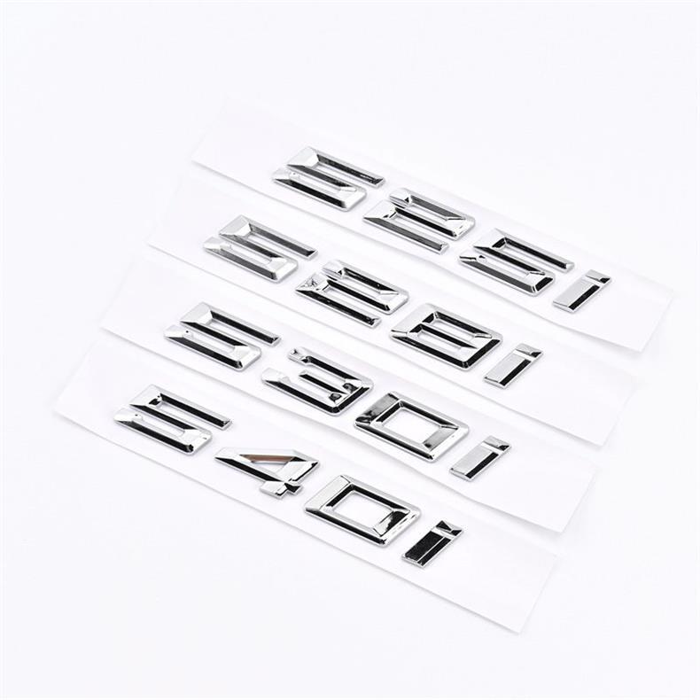 Suitable for BMW new 5 Series car stickers: 525i emblem, 528i rear tail emblem, 530i displacement emblem, 540i car emblem, for modification