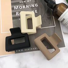 法式磨砂抓夹后脑勺小号方形发夹鲨鱼发卡头饰半扎发头发夹子发抓