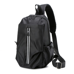New Reflective Striped Fashion Sport Men's Casual Top Bag Outdoor Travel Large Capacity Shoulder Bag Crossbody Bag