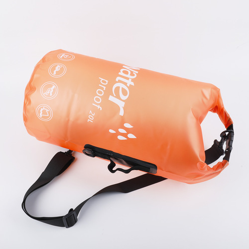Shoulder rafting waterproof bag PVC frosted waterproof bucket bag 10L/20L translucent thickened wholesale