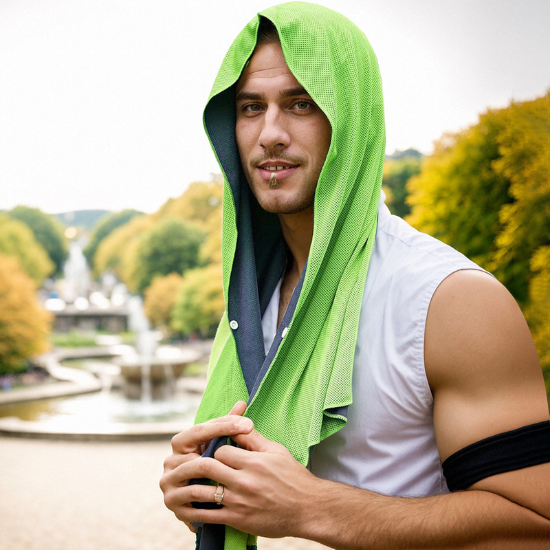 Beach Camping Gym Building Sun Protection Quick-drying Sports Cool Towel Tape U-shaped Cool Hoodie Towel Beach Camping Gym Building Sun Protection Quick-drying Sports Cool Towel Tape U-shaped Cool Hoodie Towel