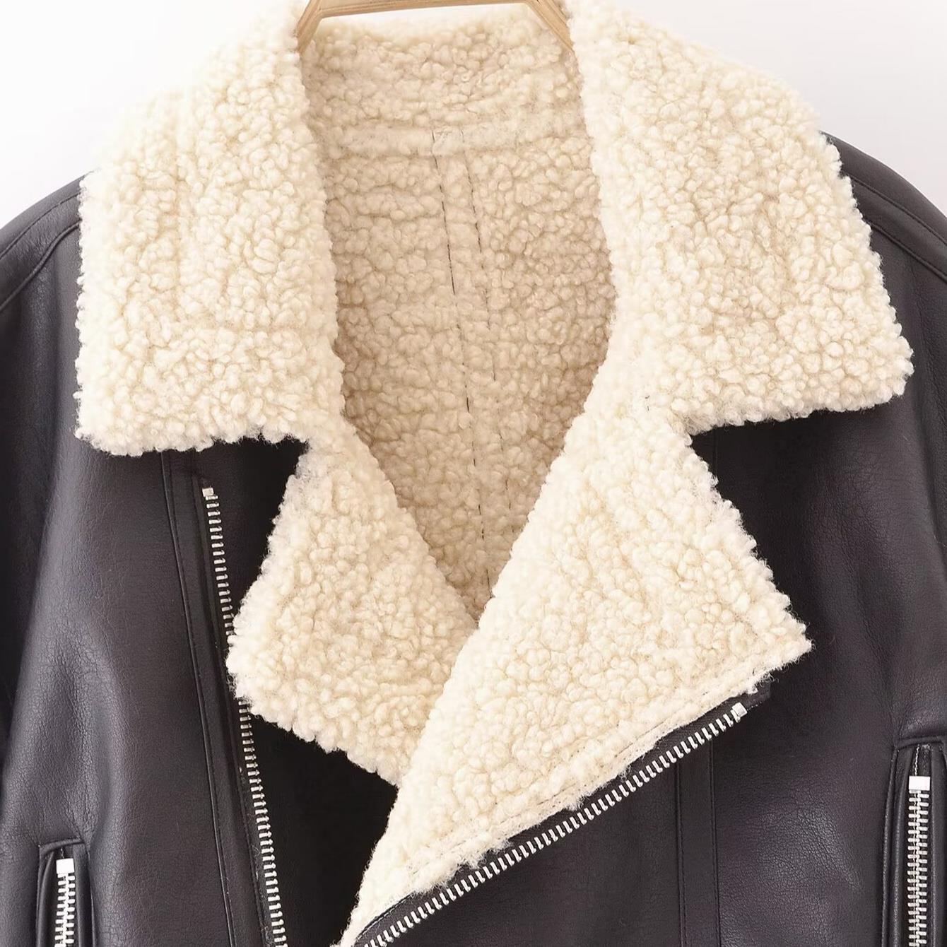 TAOP & ZA a principios de otoño nueva chaqueta de piel casual de moda para mujer 4341742 image 2