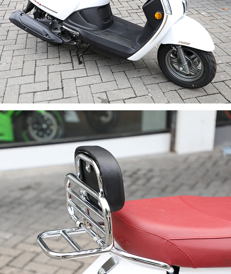 Suitable for Gwangyang Newmany125 Motorcycle Backrest Bar Tail Frame Backrest Decoration Modification, Safe and Sturdy Rear Backrest