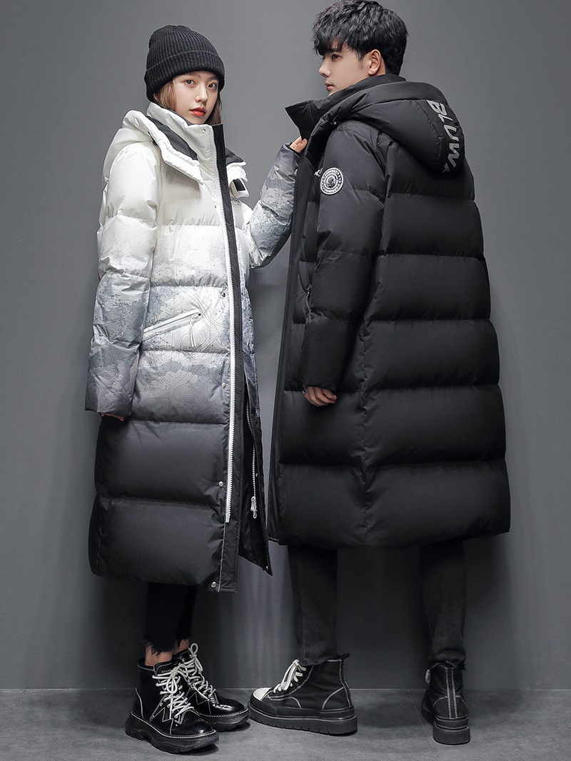 Chaqueta de la pareja de invierno para hombre nueva chaqueta de pato blanco de longitud media 90 abajo para hombre (inspección de calidad)