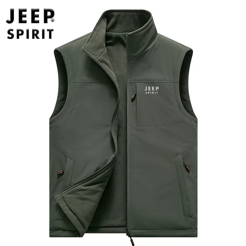 Двусторонняя демисезонная безрукавка Jeep, мужская куртка без рукавов, большой размер