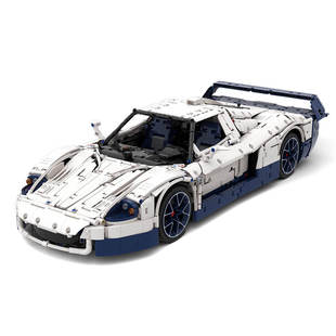 Building Blocks Cross-Border Moc-155137 1/8 Scale Supercar Model 3920 Accessories/White Toys