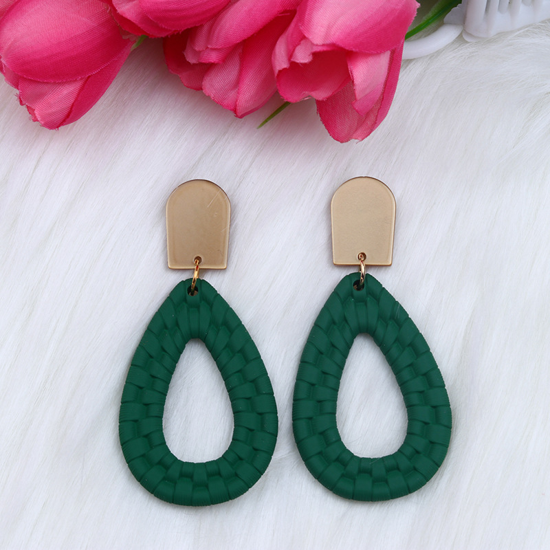 13g Weight Drop Earrings Classification 1 Pair Simple Style Classic Style Water Droplets Spray Paint Hollow Out Arylic Drop Earrings
