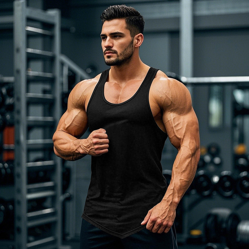 Summer Sleeveless Vest for Men, Quick-Dry Breathable Fitness T-Shirt, Gym Wear with Pockets, Running Training Slim Fit Thin Style Summer Sleeveless Vest for Men, Quick-Dry Breathable Fitness T-Shirt, Gym Wear with Pockets, Running Training Slim Fit Thin Style