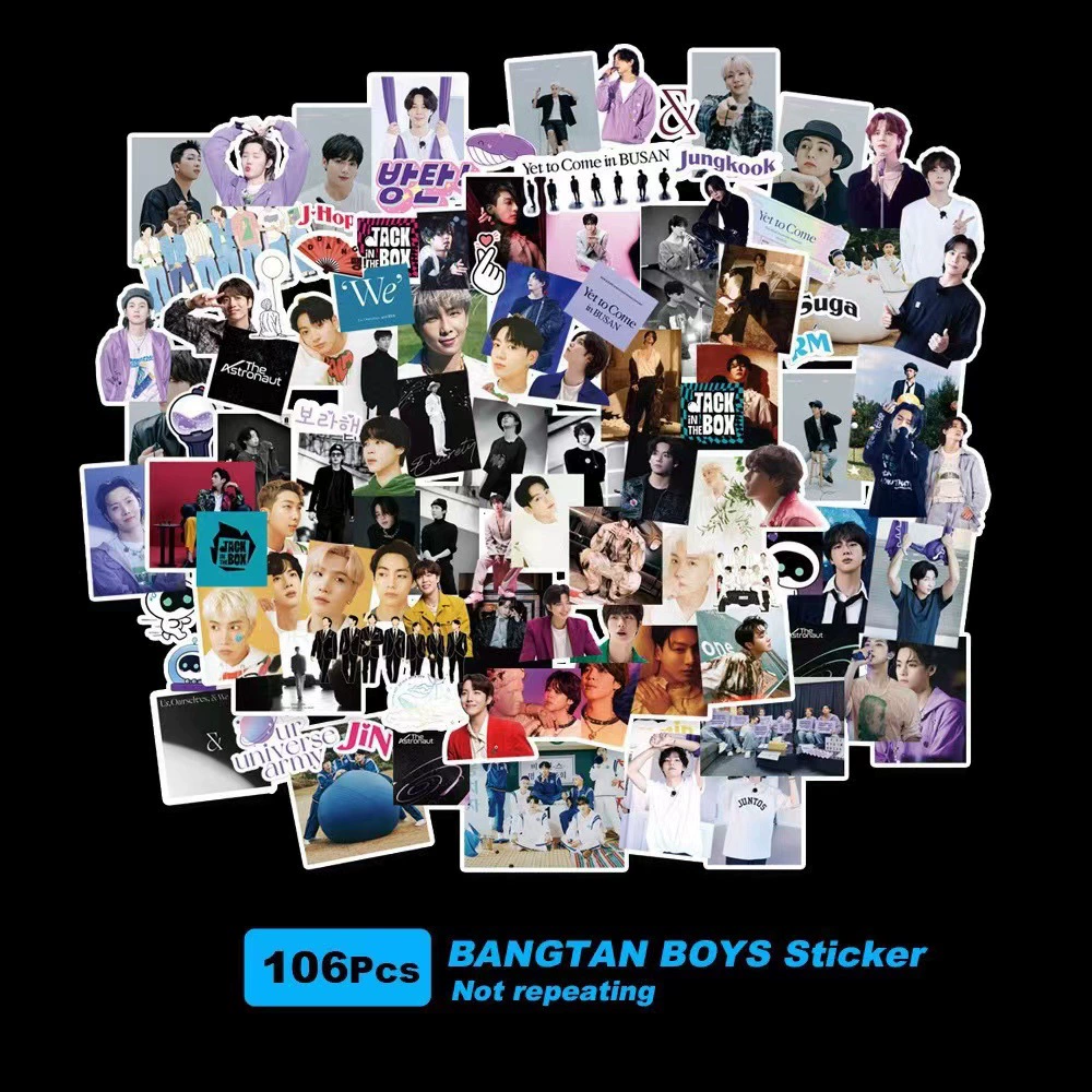 Sticker Pack (DECOKIT) K-pop‑inspired Sheet Set, Assorted Designs, 78–106 pcs