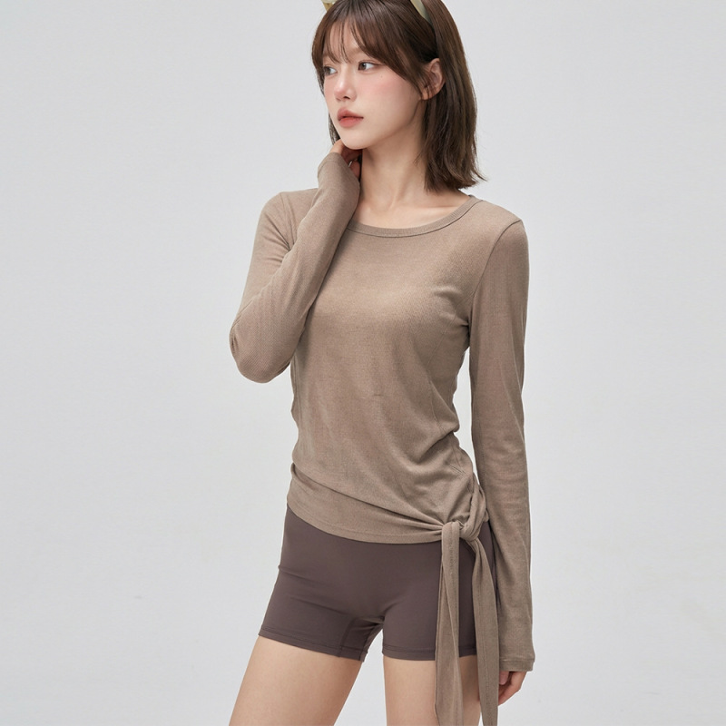 New Style Yoga Cover-Up Shirt for Women, Loose and Slimming Sports T-Shirt, Breathable Pilates Long-Sleeve Training Top for Outerwear in Spring New Style Yoga Cover-Up Shirt for Women, Loose and Slimming Sports T-Shirt, Breathable Pilates Long-Sleeve Training Top for Outerwear in Spring