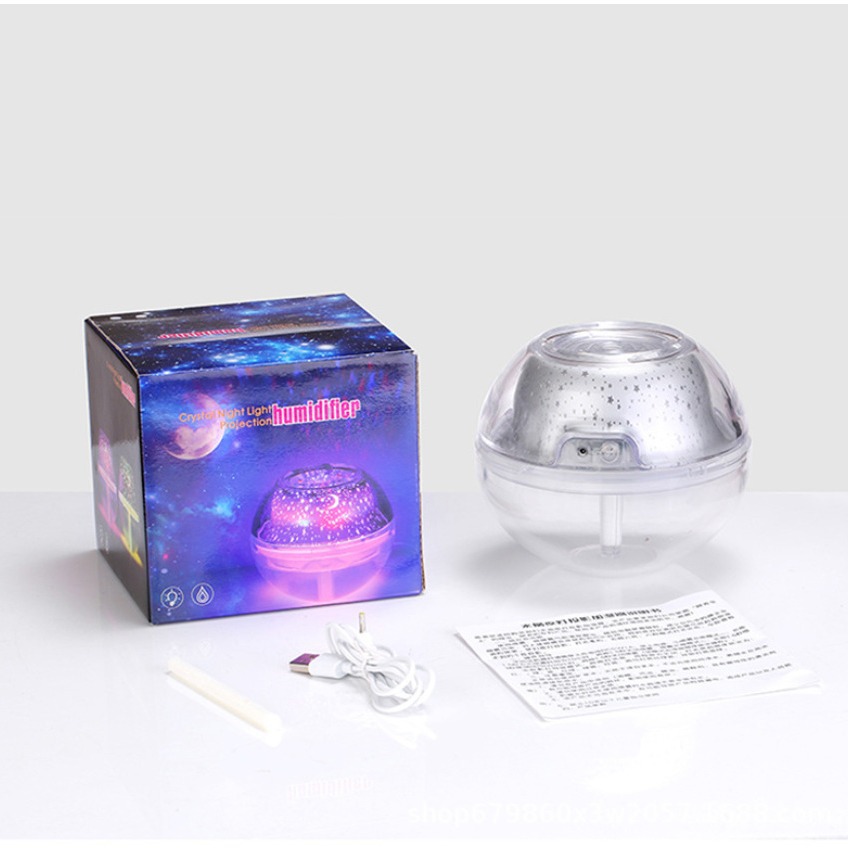 Hot Selling Crystal Projection Humidifier Household usb Mini Humidifier Rechargeable Air Humidification Projection Atmosphere Light