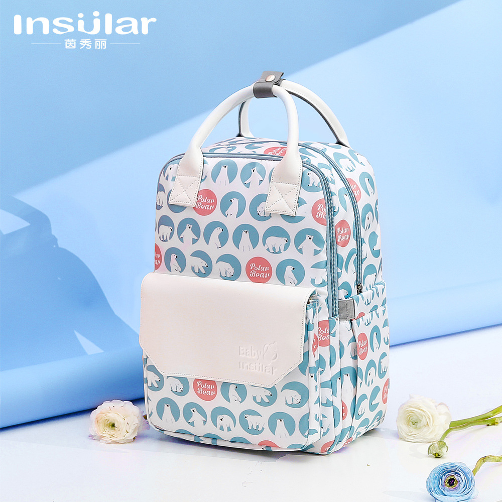 Yinxiuli Fashionable Waterproof Multifunctional Shoulder Portable Mommy Bag Large Capacity Backpack Mommy Bag Maternity Bag Cross-border