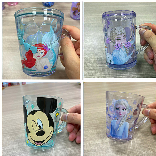 Disney children's saliva cup for children to drink water and fall-proof household cartoon milk cup for baby brushing teeth and mouthwash cup