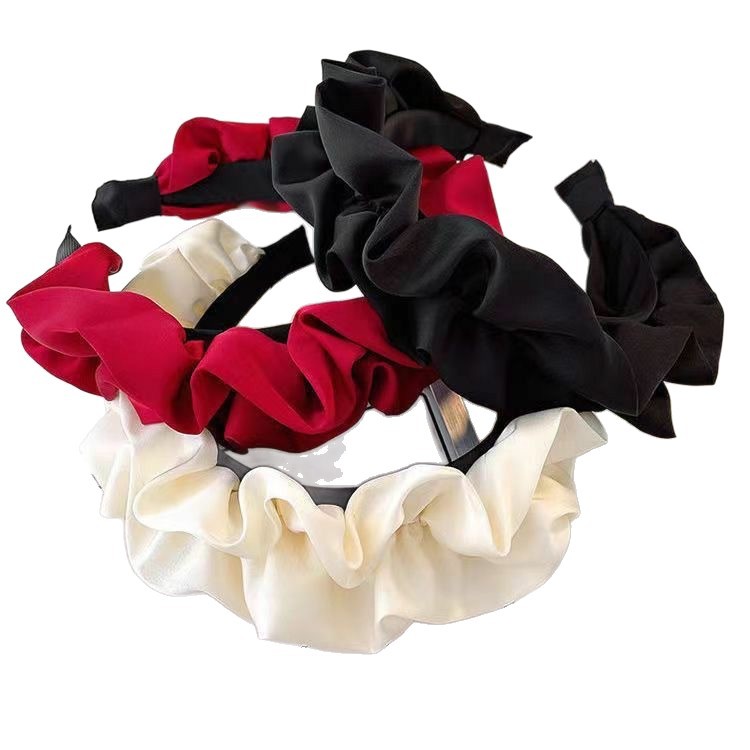 2025 New High-End Hair Accessories, High-Top Headband, Face Wash and Makeup Headband, Pleated Elegant, Toothed Anti-Slip Headband