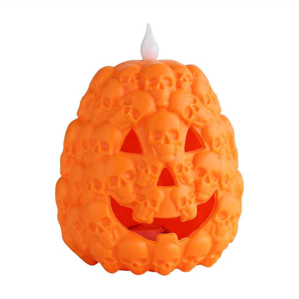 Transfronterizo nueva lámpara de calabaza de Halloween decoración cráneo lámpara de noche fiesta atmósfera diseño accesorios lámpara de pony