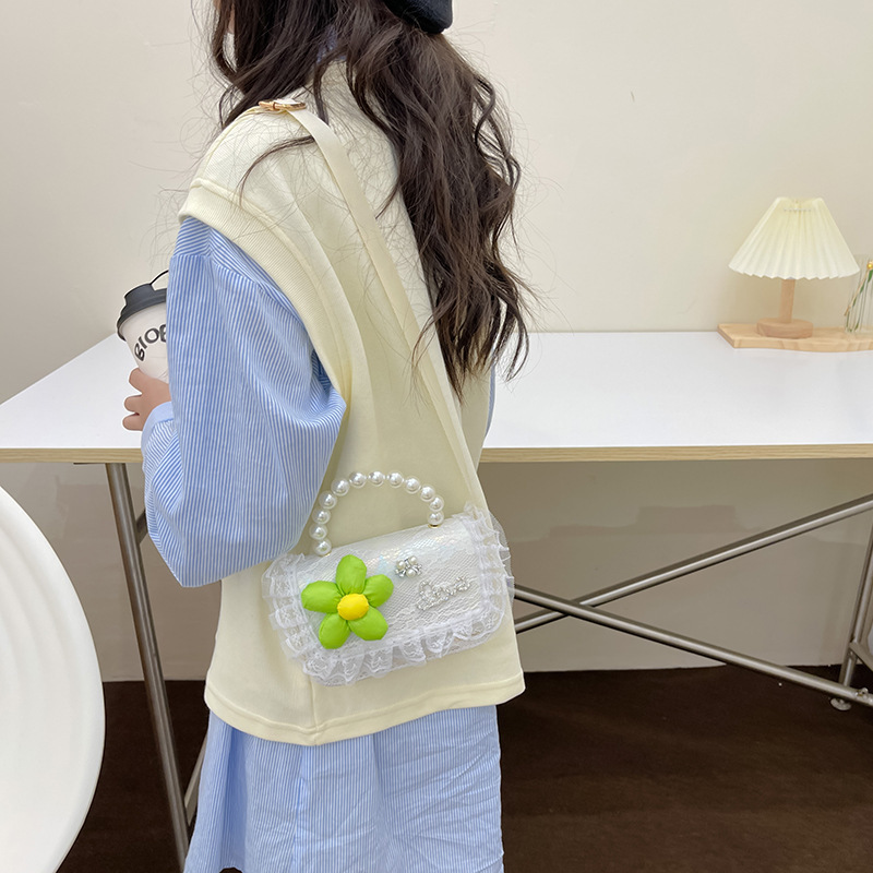 Girasol bolso del mensajero de los niños moda occidental princesa estilo coreano niña linda bebé 2022 monedero