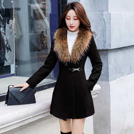 小个子毛呢大衣女冬装2022年新款韩版修身减龄毛领休闲呢子外套冬
