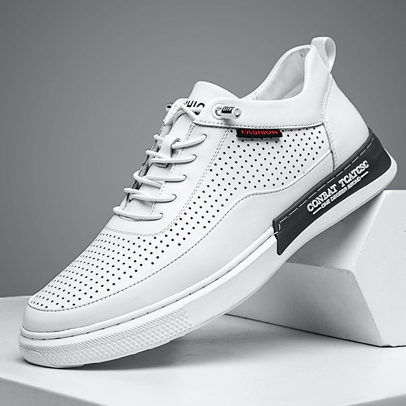 White summer low shoes
