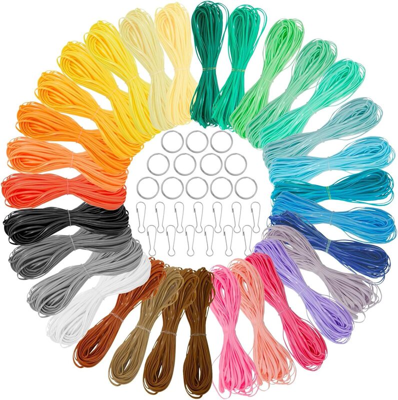 Lanyard Rope Set Boondoggle Rope and Cord for DIY Bracelet and Keychain Making with Beads Lanyard Rope Set Boondoggle Rope and Cord for DIY Bracelet and Keychain Making with Beads