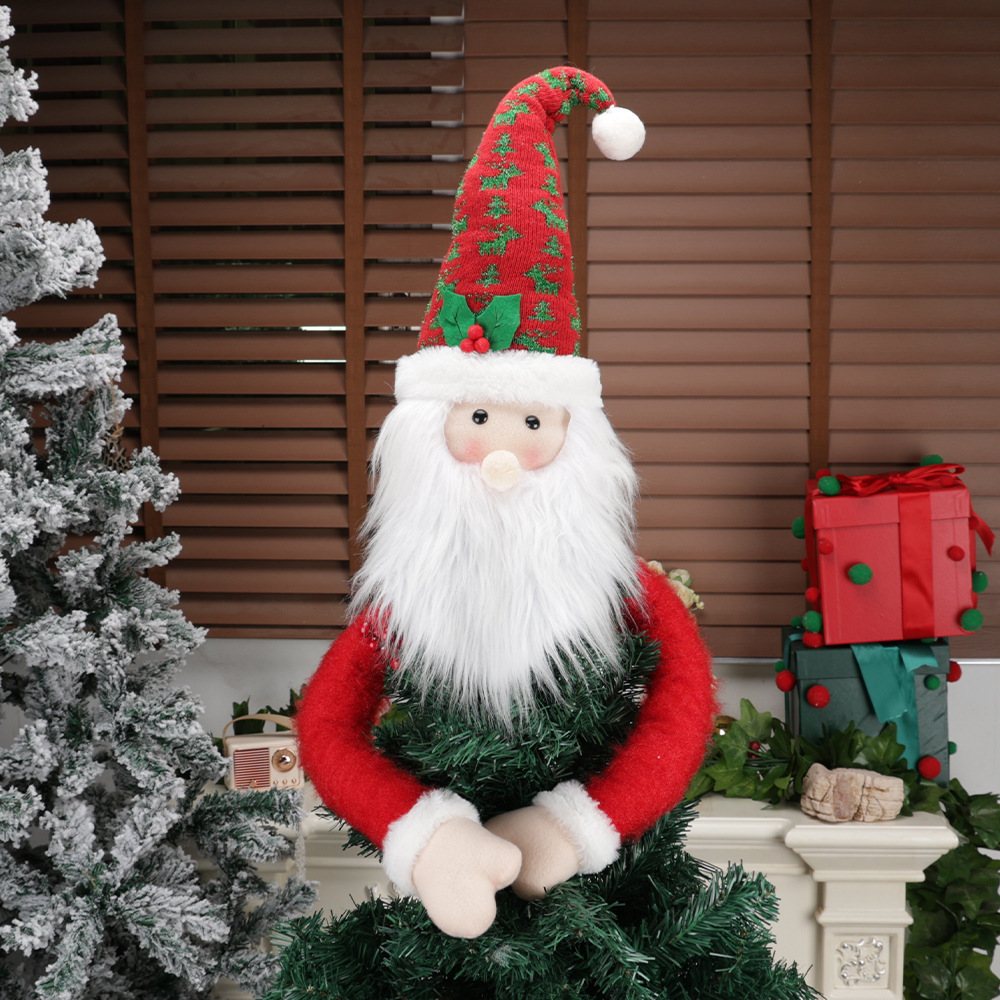 árbol de Navidad estrella de muñeca creativa árbol de Navidad estrella de Santa Claus genio muñeco de nieve colgante decoración de ventanas de Navidad