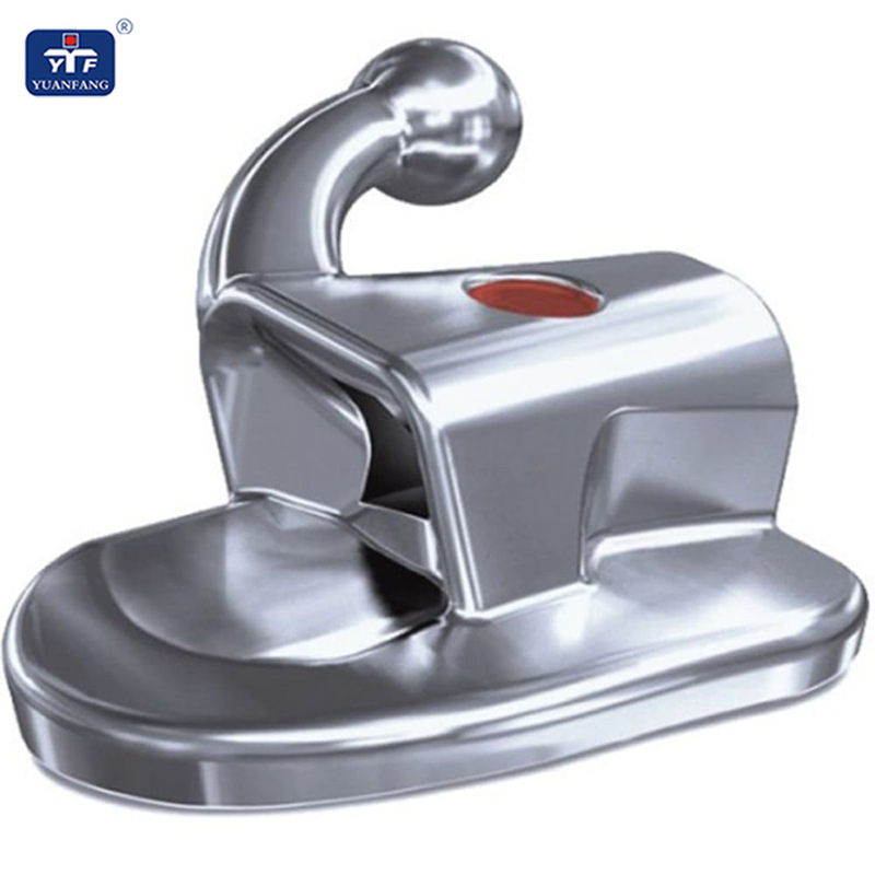 Tubo bucal dental Tubo bucal de ortodoncia dividido inferior de malla Tubo bucal de alambre recto RothMbt 4 bolsas en la distancia