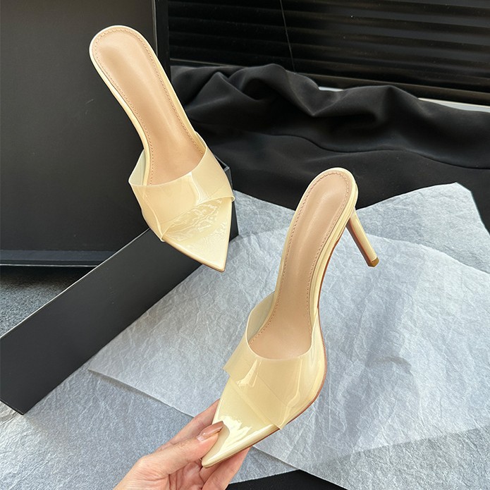 Transparente Damen Riemchensandalen Mit Absatz Für Den Sommer_voghion.com