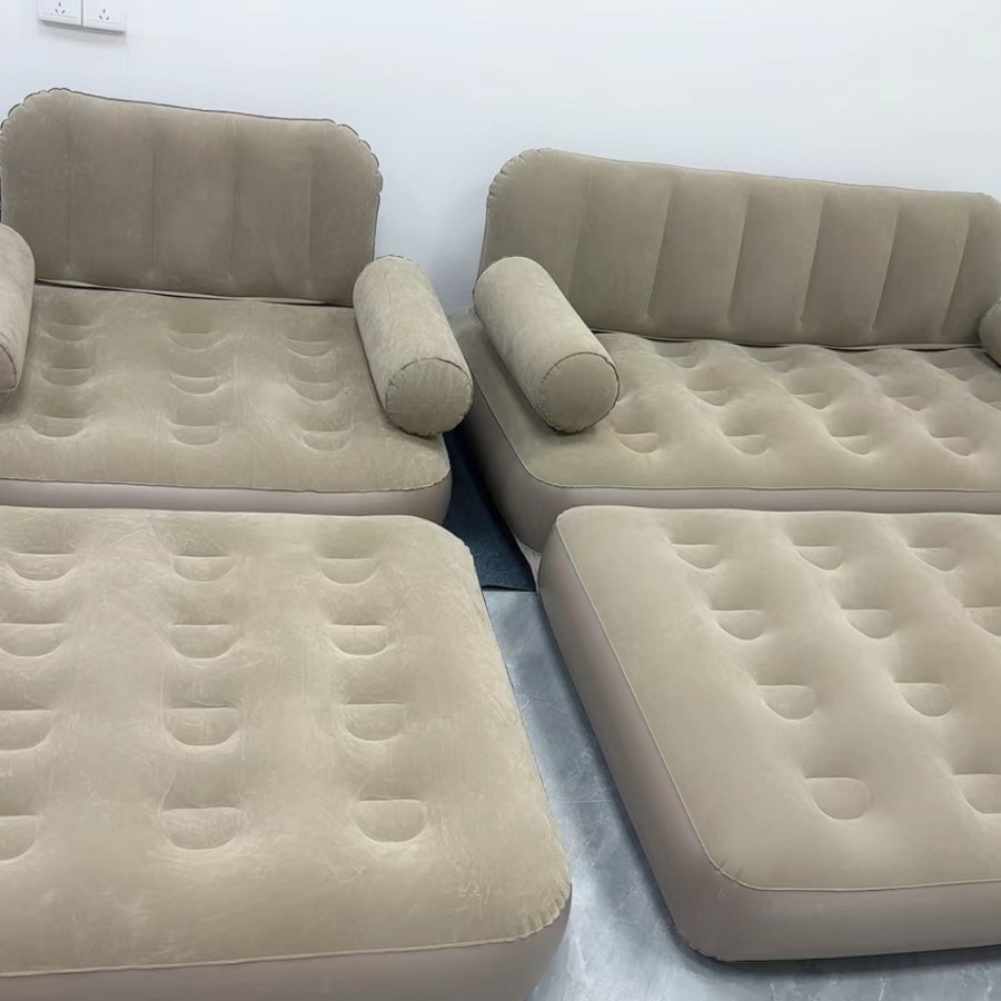 Video Factory Inspection Built-In Electric Pump Factory Wholesale Cross-Border Inflatable Sofa Bed Folding Inflatable Cushion Outdoor Camping