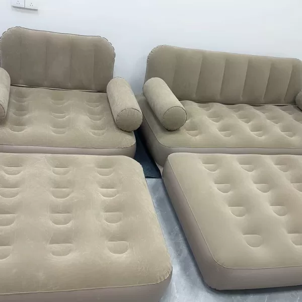 Video Factory Inspection Built-In Electric Pump Factory Wholesale Cross-Border Inflatable Sofa Bed Folding Inflatable Cushion Outdoor Camping
