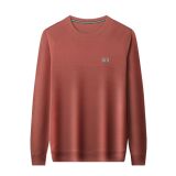 Базовая приятная телу толстовка, демисезонный лонгслив, дышащая футболка, для мужчины среднего возраста, оверсайз