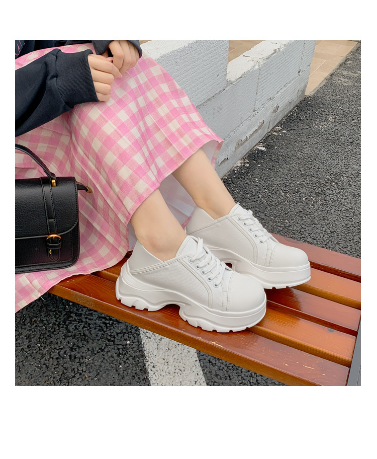 2024 Spring/Summer New Inner Elevated with One Step Canvas Thick Sole Versatile Casual Little White Women's Board Shoes_voghion.com