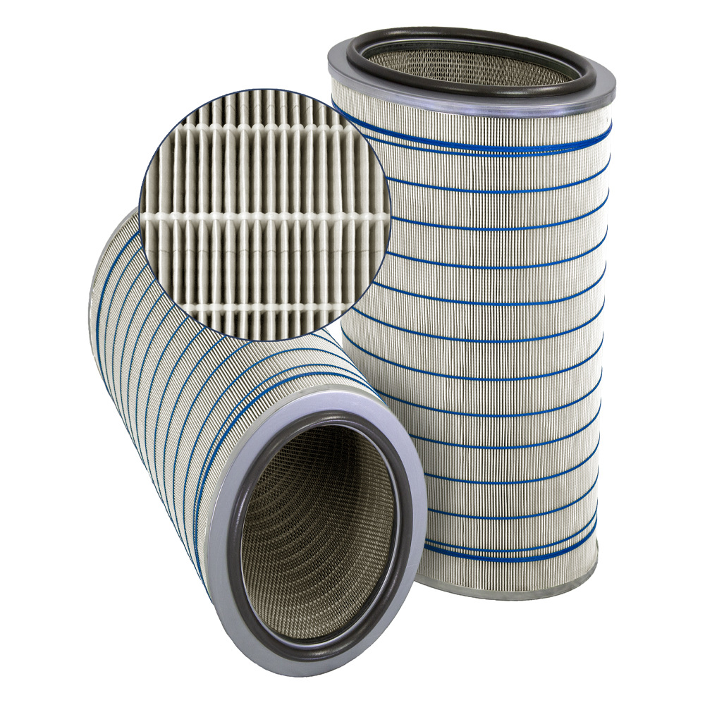 除尘滤芯方盖阻燃滤筒聚酯纤维覆膜除尘滤筒卡盘六耳快拆滤芯