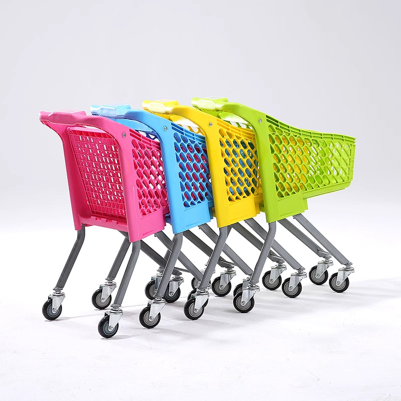 Nuevo carrito de compras de supermercado para niños parque de atracciones para niños casera de carrito de metal clip muñeca juguete carro