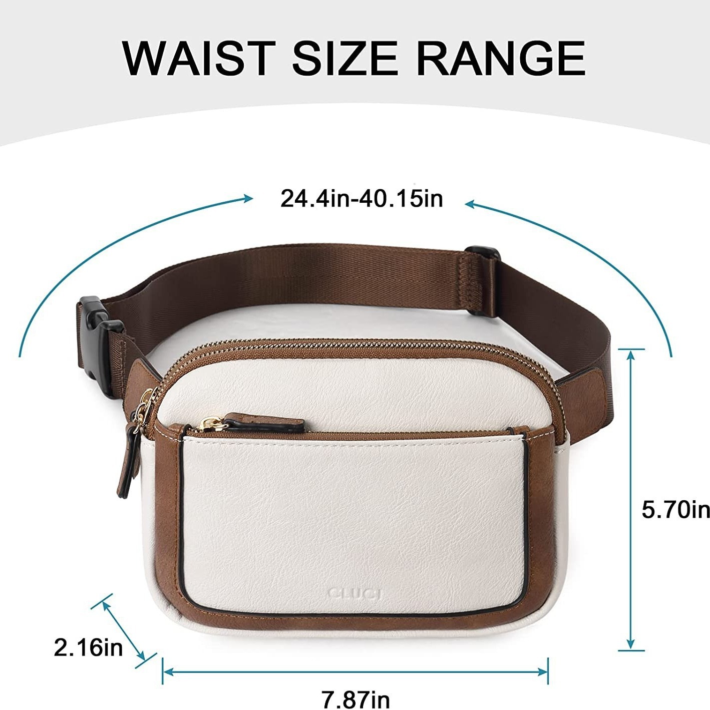 Women's Belt Bag Mini Crossbody Bag Waist Bag Adjustable Shoulder Strap Artificial Leather Women's Waist Bag Storage Bag_voghion.com