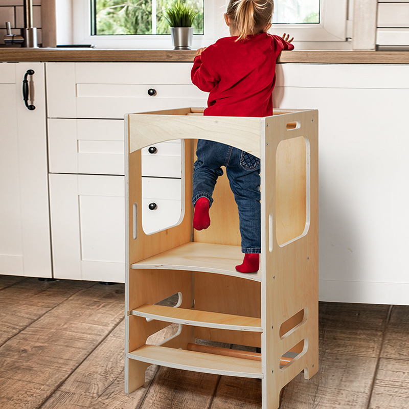 Taburetes para niños Torre de aprendizaje para niños de madera Taburete de lavado de manos Pasos de lavado de manos para bebés con pizarra Pisos de lavado para niños