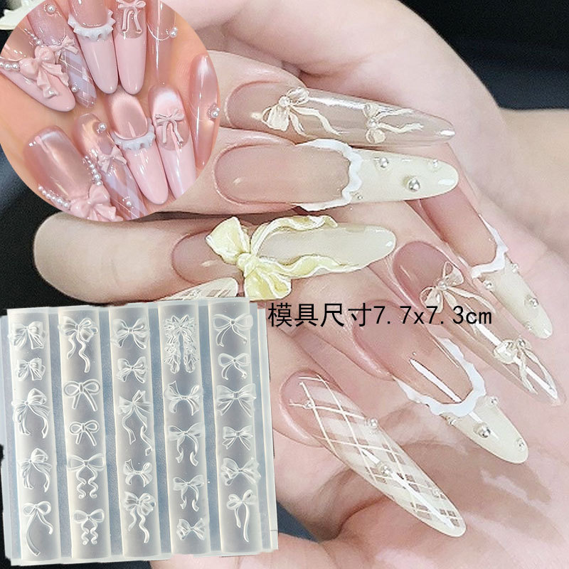 さまざまな蝶の形のネイルアート装飾シリコンモールド高透明接着剤 UV 接着剤モールド交換モデル|undefined