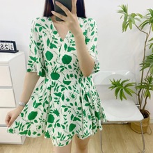 新品人造棉夏季新款女短裤套装家居服可外穿绵绸女时尚短袖两件套