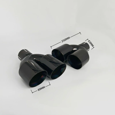 Exhaust pipe – tip - 02-52002h89mm-welded-edge-titanium-black