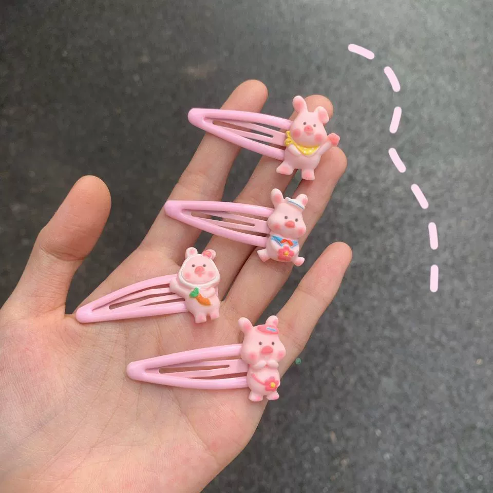 Милый брендовый мультики-подбородок, заколка для волос, простой и элегантный дизайн