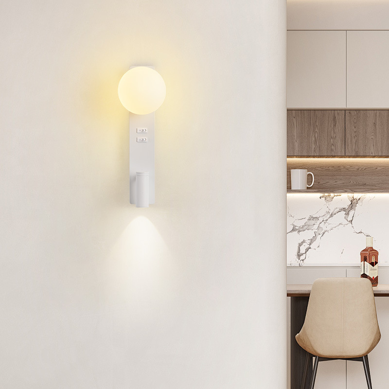 Estudiar dormitorio diseñador de cabecera lámpara LED cabecera lámpara de pared lámpara de diseño nórdico interruptor de lectura para niños