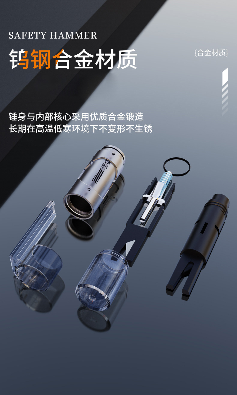 Car Window Breaker Seat Belt Knife Two-In-One Multi-Functional Life-Saving Emergency Hammer Cutter Small Gift Car Safety Hammer