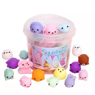 Cross-Border 24 Barrels of Pinch Music Soft Rubber Stress Relief Toy Doll Dumpling Ins Pinch Music Student Small Gift