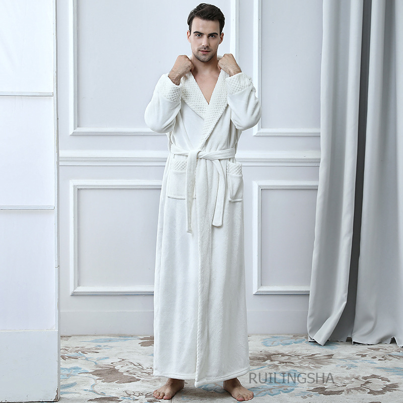 White men's collar, longer, thicker and warmer