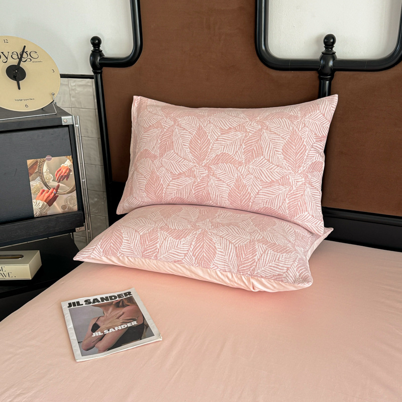 Funda de almohada de hilo de tres capas de algodón de nuevo estilo 2025, un par de mangas de forro simple de algodón de 48cm x 74cm
