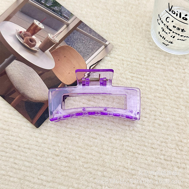 Gran clip de tiburón para el cabello, agarre fuerte, estilo simple y elegante, accesorio trasero para mujeres, proveedor directo de Yiwu