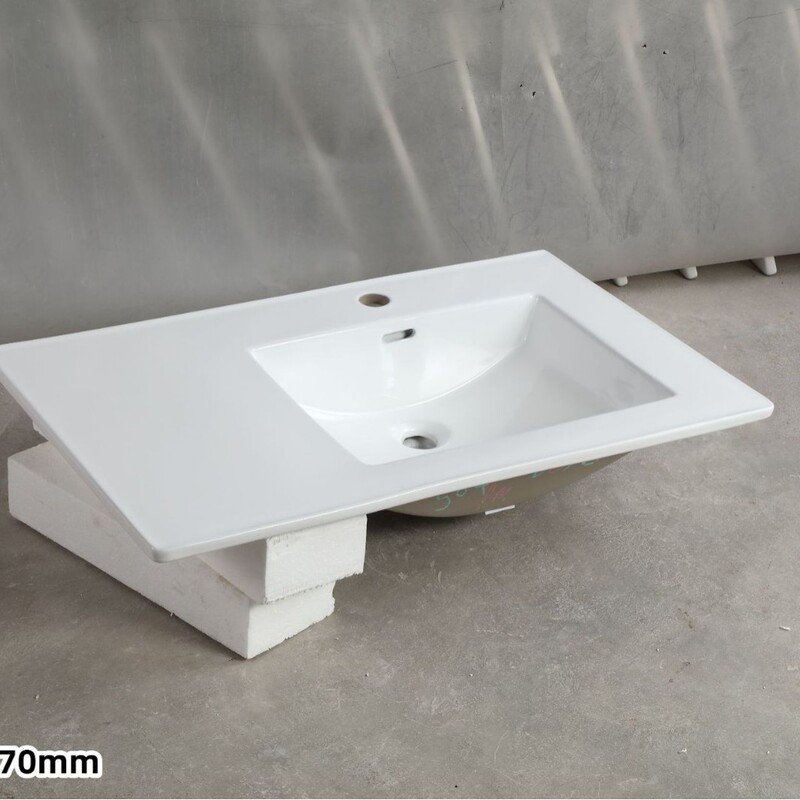 幅50cmのセラミック一体型洗面器、Lサイズ、幅55cm、カット可能な角とエッジの洗面台、幅60cmの洗濯機用洗面器|undefined