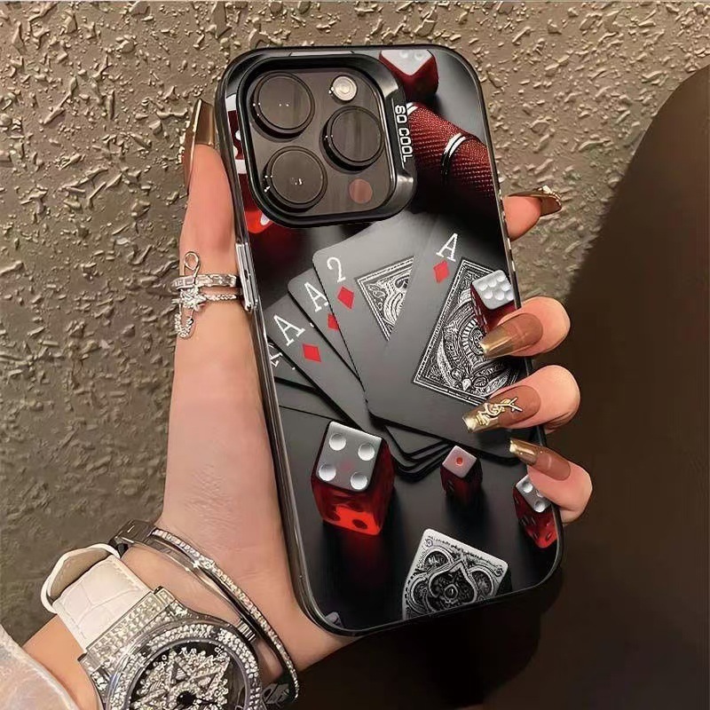 Card Dice Suitable for Apple 17 Mobile Phone Case Iphone16Pro New Protective Cover 15 Trendy 14Pro Classy